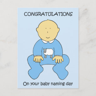 Baby Boy Naming Day Herzlichen Glückwunsch. Postkarte