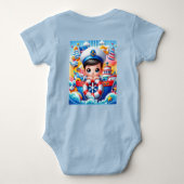 Baby Boy Nautical Adventure Baby Dusche Strampler (Rückseite)