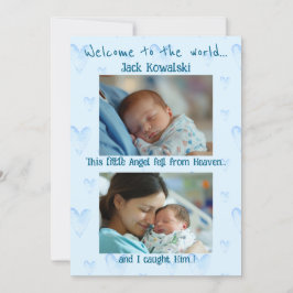 Baby Boy New Ankunft Ankündigung