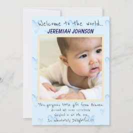 Baby Boy New Ankunft Ankündigung