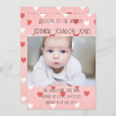 Baby Boy New Ankunft Ankündigung (Vorne/Hinten)