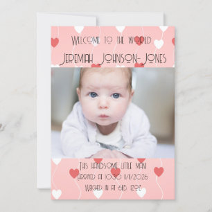 Baby Boy New Ankunft Ankündigung
