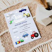 Baby Boy Niedlich Blue Car Travel Baby Dusche