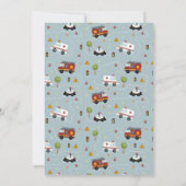 Baby Boy Niedlich Blue Transport Police Baby Dusch Einladung (Rückseite)