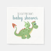 Baby Boy Niedlich Magical Green Dragon Baby Dusche Serviette (Vorderseite)
