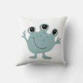 Baby Boy Niedlich Modern Space Alien Birth Stats Kissen (Rückseite)