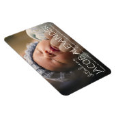 Baby Boy Niedliches Foto Geburtsdatum Magnet (Rechte Seite)