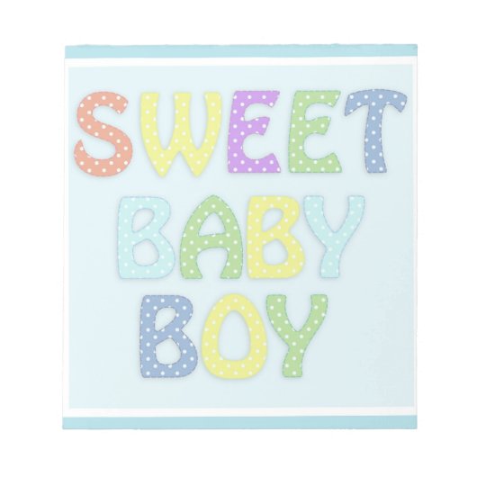 Baby Boy Notizblock (Vorderseite)