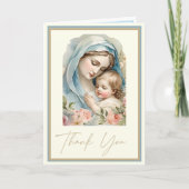 Baby Boy oder Mädchen Religious katholic Danke Karte (Vorderseite)