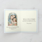 Baby Boy oder Mädchen Religious katholic Danke Karte (Innenseite)