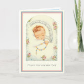 Baby Boy oder Mädchen Religious katholic Danke Karte (Vorderseite)