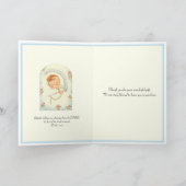 Baby Boy oder Mädchen Religious katholic Danke Karte (Innenseite)