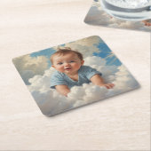 Baby Boy on Cloud Rechteckiger Pappuntersetzer (angewinkelt)