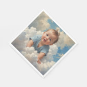 Baby Boy on Cloud Serviette (Ecke)