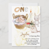 Baby Boy ONE 1st Birthday-Boy First Birthday Party Einladung (Vorderseite)