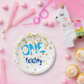 Baby Boy ONE heute - Pappteller (Party)