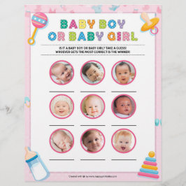 Baby Boy or Baby Girl [Baby Basics Pink] Briefbogen