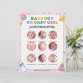Baby Boy or Baby Girl [Baby Basics Pink] Briefbogen (Stehend Vorderseite)