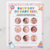 Baby Boy or Baby Girl [Baby Basics Pink] Briefbogen (Vorne/Hinten)