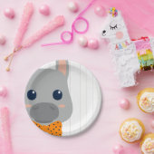 Baby Boy Orange Donkey Baby Dusche Pappteller (Party)