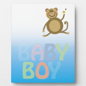 Baby Boy Pale Bluie Two Tone Fotoplatte (Vorderseite)