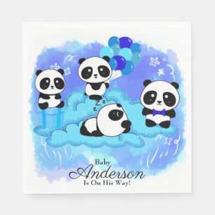 Baby Boy Pandas Serviette