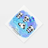 Baby Boy Pandas Serviette (Ecke)