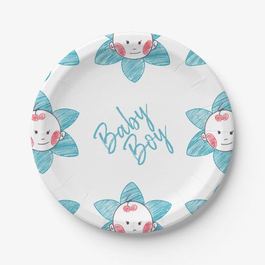 Baby Boy Pappteller (Vorderseite)