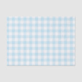 Baby Boy Pastel Blue Gingham Kariert Seidenpapier (Vorderseite)