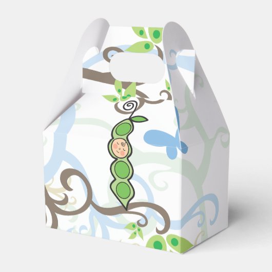 Baby Boy Pee in einer Pod Whimsical Garden Geschen Geschenkschachtel (Vorderseite)
