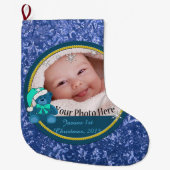 Baby Boy Personalisiert Großer Weihnachtsstrumpf (Vorderseite)