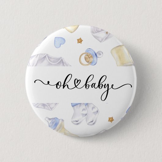 Baby Boy Pin | Adorable Baby-Themed Button (Vorderseite)