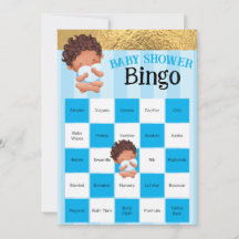 Baby Boy Pink and Gold Baby Dusche Bingo Spiel