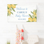 Baby Boy Positano Lemons Blue Baby Dusche Hintergr Banner (Insitu)