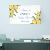 Baby Boy Positano Lemons Blue Baby Dusche Hintergr Banner (Messeveranstaltung)
