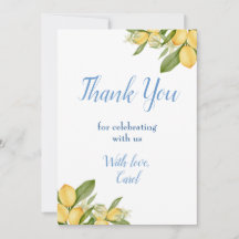 Baby Boy Positano Lemons Blue Pattern Baby Dusche