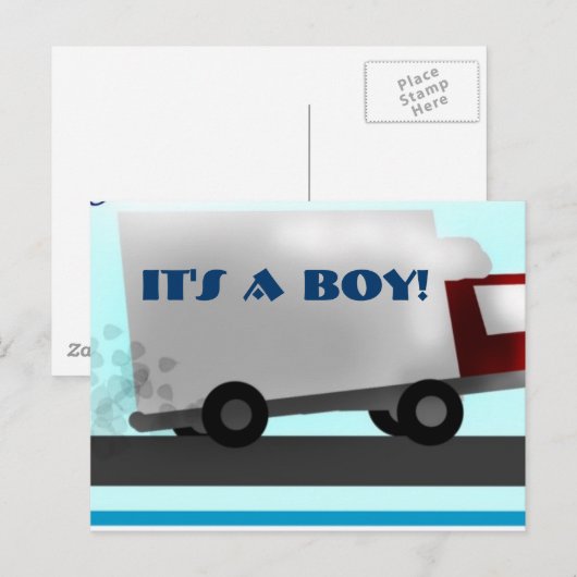 Baby Boy Postkarte (Vorne/Hinten)