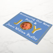 Baby Boy Pride & Joy Foil Birth Ankündigung (Gedreht)