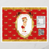 Baby Boy Prince Red Gold Chip Bag Wrapper Flyer (Vorne)