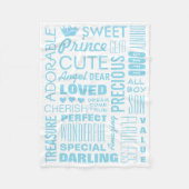 Baby Boy Princely Fleece Blanket (Vorderseite)