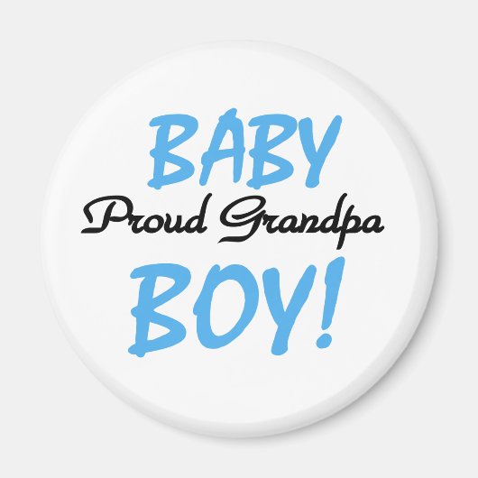 Baby Boy Proud Grandpa Magnet (Vorne)