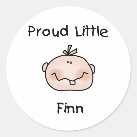 Baby Boy Proud Little Finn Runder Aufkleber (Vorderseite)
