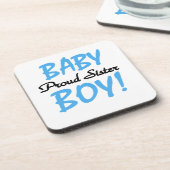 Baby Boy Proud Schwester Geschenke Getränkeuntersetzer (Linke Seite)