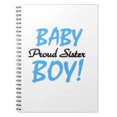 Baby Boy Proud Schwester Geschenke Notizblock (Vorderseite)