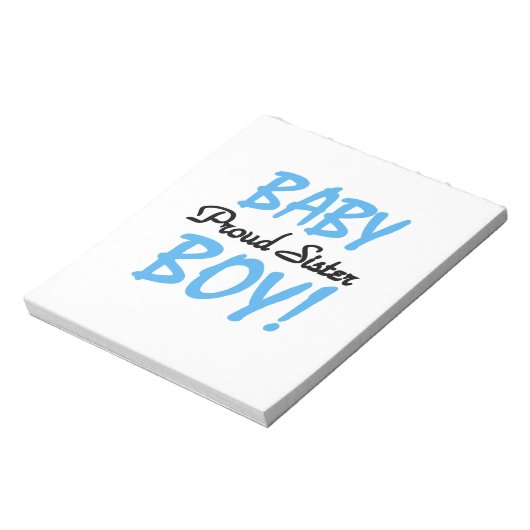 Baby Boy Proud Schwester Geschenke Notizblock (Rotiert)