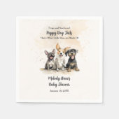 Baby Boy Puppy Dog Schwänze Kinderdusche Serviette (Vorderseite)