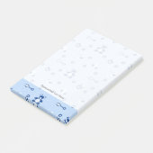Baby-Boy Quilt-Muster Post-it Klebezettel (angewinkelt)
