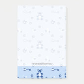 Baby-Boy Quilt-Muster Post-it Klebezettel (Vorderseite)