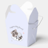 Baby Boy Raccoon Blue Baby Dusche Geschenkschachtel (Geöffnet)