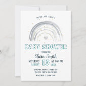 Baby Boy Rainbow Baby Dusche Einladung (Vorderseite)